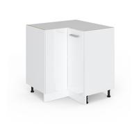 Vicco Meuble d'angle R-Line, Blanc Haute Brillance, 75.6cm sans PT, pour Une Combinaison Libre au Sein de systèmes de Cuisine modulaires