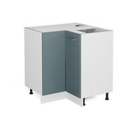 Vicco Meuble d'angle R-Line, Bleu-Gris/Blanc, 75.6 cm sans Plan de Travail