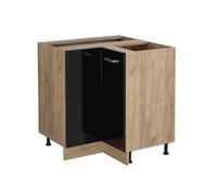 Meuble d'angle R-Line 75.6cm sans PT Noir Haute brillance/Chêne de force doré Vicco 41102