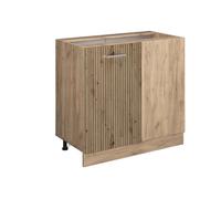 Meuble d'angle R-Line, 86cm sans PT, Chêne Artisan, Chêne de force doré, Vicco