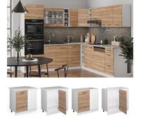 Meuble d'angle R-Line, 86cm sans PT, Sonoma/Blanc, Vicco 37757