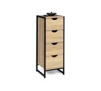 IDMarket - Meuble d'appoint 4 tiroirs Detroit 30 cm design industriel pour entrée/salle de bain
