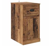 Meuble d'Appoint 40 x 50 x 75 cm Bois d'Ingénierie Bois Ancien | Portes à charnières,tiroirs à roulement à billes,rangement livres et objets déco,entretien chiffon humide