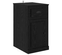 Meuble d'appoint 40 x 50 x 75 cm Bois d'ingénierie Chêne Noir | Portes à charnières,tiroirs à roulement à billes,rangement livres et objets déco,style contemporain,espace optimisé