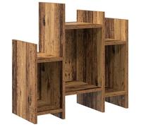 Meuble d'appoint en bois d'ingénierie - vidaXL - 60x26x60 cm - Bois ancien - Autoportant - Étagères incluses