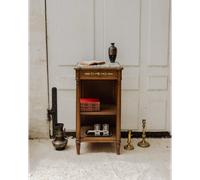 Meuble d'appoint en bois et marbre n°967