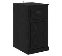 vidaXL Meuble d'appoint Chêne Noir, Bois d'ingénierie, 40×50×75 cm, tiroirs à roulement à billes