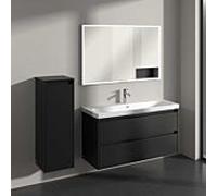 Meuble d'appoint Villeroy et Boch Skyla C80200VL 1 porte, 1 tiroir, 350 x 1000 x 349 mm, Noir Volcan / Noir Volcan