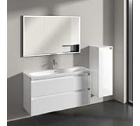 Meuble d'appoint Villeroy et Boch Skyla C80201VE 1 porte, 1 tiroir, 350 x 1000 x 349 mm, Blanc brillant / Blanc brillant