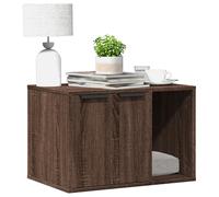 Vidaxl Meuble De Bac À Litière Pour Chat Chêne Marron Bois Ingénierie