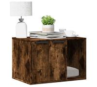 vidaXL Meuble de bac à litière pour Chat chêne fumé Bois d'ingénierie