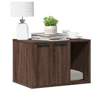 Meuble de bac à litière pour chat chêne marron bois ingénierie