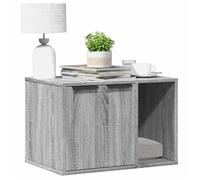 Meuble de bac à litière - Sonoma gris - Bois d'ingénierie - 60 x 40 x 40 cm - Pour chat moyen