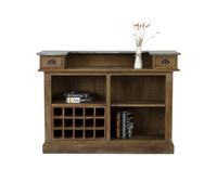 Meuble de bar en bois de cèdre recyclé et métal - Spritz - Rendez-Vous Déco