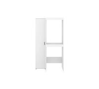 Meuble de buanderie superposé pour lave-linge et sèche-linge avec colonne de rangement - Panneaux de particules mélaminés Blanc 102.3x62x190 cm