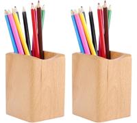 Meuble De Bureau En Bambou Avec 5 Compartiments Boîte De Rangement Avec Porte-Stylo Pour Stylos, Cosmétiques, Notes Post-It Organiseur De Bureau À Domicile