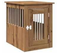 vidaXL Meuble de cage pour chiens Chêne artisanal 45 x 62 x 59 cm