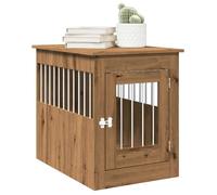 vidaXL Meuble de cage pour chiens chêne artisanal 55x80x68 cm