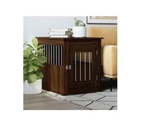 Meuble de Cage pour Chiens, Niche pour Chiens avec Porte Verrouillable, Maison pour Chien, Table d'Appoint, Chêne 838322