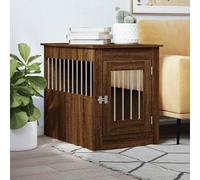 Meuble de Cage pour Chiens Niche Salon Chêne Fumé Bois d'Ingénierie vidaXL