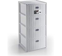 Meuble de chambre - STEFANPLAST - Elegance - 3 tiroirs - Blanc - Laqué