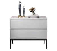 Meuble de Chambre Table de chevet Simple et moderne peinte for chambre à coucher, sans Installation, organisateur de rangement, buffet, meubles de chevet, tout en bois Table d’Appoint(Matte White,Gran