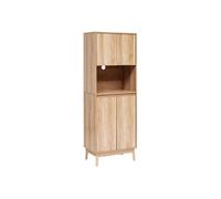 5five Buffet de cuisine Abana – bois clair, 1 niche et 4 portes, 60 x 40 x 175 cm