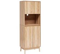 5five Buffet de cuisine Abana – bois clair, 1 niche et 4 portes, 60 x 40 x 175 cm