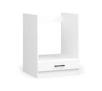 Meuble de cuisine bas armoire de cuisine S60 à four OLIWIA modulable Blanc 60 cm 1 porte couleur Blanc 1 étagère 60x55x82 cm