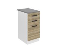 Meuble de Cuisine Bas - BELINI - SDSZ - Chêne Sonoma - 2 Tiroirs - 1 Porte - 51,6x40x85 cm