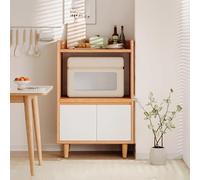 Meuble De Cuisine Bas Panneau Écologique en Bois Massif Buffet Cuisine avec Plan De Travail pour Salon, Chambre Ou Bureau(Wood,60 * 40 * 91cm)