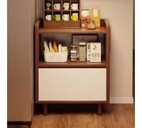 Meuble De Cuisine Bas Panneau Écologique en Bois Massif Buffet Cuisine avec Plan De Travail pour Salon, Chambre Ou Bureau(Brown,60 * 40 * 91cm)