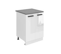 Meuble de Cuisine - BELINI - SD20 - 2 Portes - Blanc Très Brillant - 60 cm