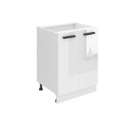 Meuble de cuisine - BELINI - SD9 - 2 Portes - Blanc très brillant - 60x82 cm