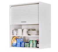 Meuble de Cuisine Blanc 2 Etagères L 60 cm H 72 cm P 35 cm - L 60 x l 35 x H 72 cm