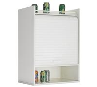 Meuble de Cuisine Blanc Rideau Noir ou Blanc 4 Niches L 54 H 76.6 P 35.4 cm - Blanc - L 54 x l 35.4 x H 76.6 cm