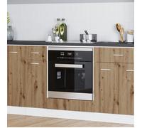 Meuble de cuisine - Cabinet de four - Chêne artisanal - 60x46x81,5 cm - Finition blanche mat