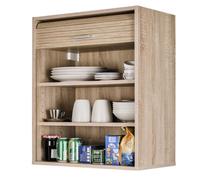 Meuble de Cuisine Chêne 2 Etagères L 60 H 72 P 35 cm - L 60 x l 35 x H 72 cm