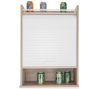 Meuble de Cuisine Chêne Rideau Noir ou Blanc 4 Niches 54 x 76.6 x 35,4 cm - Blanc - L 54 x l 35.4 x H 76.6 cm