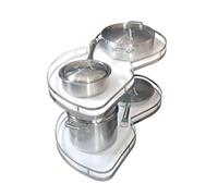 Meuble de cuisine d'angle avec 2 niveaux et plateau pivotant à fermeture douce et panier extractible multifonction Blanc 800 mm