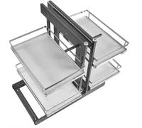 Meuble de cuisine d'angle spacieux avec panier coulissant 800900 mm de largeur, idéal pour maximiser l'espace de rangement dans les petites cuisines, design durable et élégant