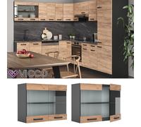 Meuble de cuisine, élément haut, élément bas, cuisine intégrée,anthracite, VICCO