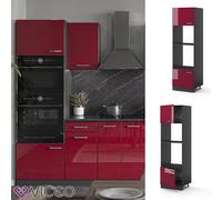 Meuble de cuisine, élément haut, élément bas, cuisine intégrée,anthracite, VICCO
