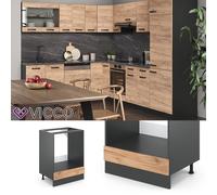 Meuble de cuisine, élément haut, élément bas, cuisine intégrée,anthracite, VICCO