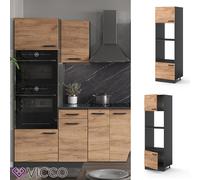 Meuble de cuisine, élément haut, élément bas, cuisine intégrée,anthracite, VICCO