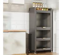 Meuble de cuisine étroit à 4 niveaux pour micro-ondes - Étagère de rangement pour pâtisseries - Solution de rangement pour salon (40 cm)