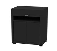 Meuble De Cuisine Extérieure Avec Tablette En Acier Noir Noir