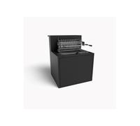 Meuble de cuisine extérieure comptoir bar pour gril 66 acier noir fermé - forge