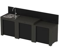 Meuble de cuisine extérieure ENO CLASSIC 3 Modules Gris Cargo PMOD703M