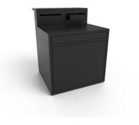 Forge Adour - Support desserte en acier fermé avec comptoir bar